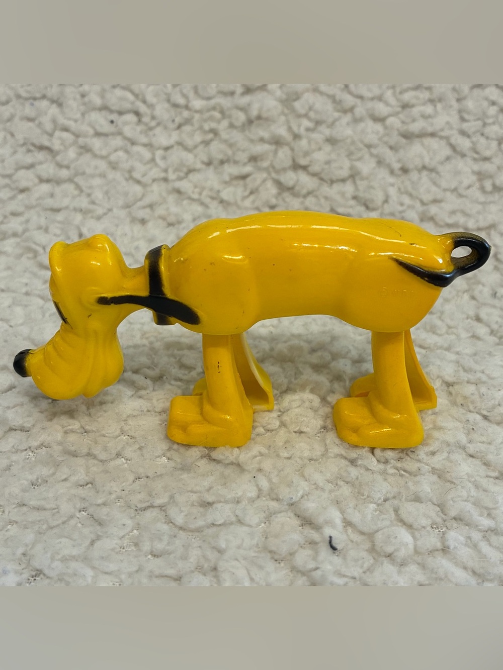 Vintage Disney PLUTO Dog Ramp Walker Yellow Toy 1950’s Or 60’s Made Hong Kong.